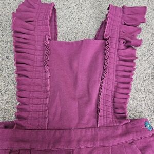 Matilda Jane Ruffled Magenta Overalls